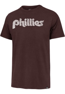 47 Philadelphia Phillies Maroon Premier Franklin Coop Wordmark Short Sleeve Fashion T Shirt