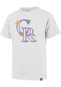 47 Colorado Rockies Girls White Spring Up Short Sleeve Tee