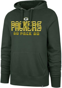 47 Green Bay Packers Mens Green Byline Headline Long Sleeve Hoodie