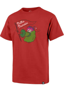 Phillie Phanatic  47 Philadelphia Phillies Youth Red Imprint Short Sleeve T-Shirt