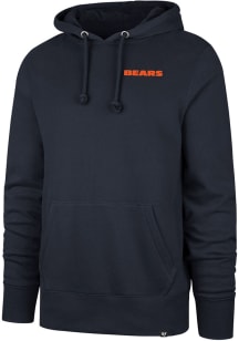 47 Chicago Bears Mens Navy Blue Comeback Backer Headline Long Sleeve Hoodie