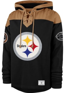47 Pittsburgh Steelers Mens Black Flannagan Wingback Fashion Hood