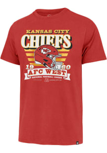 47 Kansas City Chiefs Red Stripe Splash Franklin Short Sleeve Fashion T Shirt
