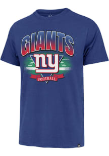 47 New York Giants Blue Arena Fade Franklin Short Sleeve Fashion T Shirt