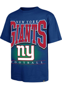 47 New York Giants Blue Hot Corner Foundation Short Sleeve Fashion T Shirt