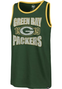 47 Green Bay Packers Mens Green Upload Franklin Tank Short Sleeve Tank Top