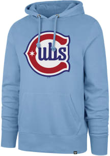 47 Chicago Cubs Mens Light Blue Imprint Headline Long Sleeve Hoodie