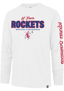 47 Houston Rockets White City Edition Wash Low Black Franklin Long Sleeve Fashion T Shirt