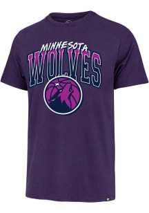 47 Minnesota Timberwolves Purple City Edition Swish Fade Franklin Short Sleeve Fashion T Shirt