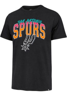47 San Antonio Spurs Black City Edition Swish Fade Franklin Short Sleeve Fashion T Shirt