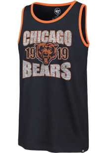 47 Chicago Bears Mens Navy Blue Upload Franklin Tank Short Sleeve Tank Top