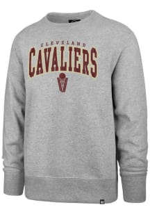 47 Cleveland Cavaliers Mens Grey Varsity Block Headline Long Sleeve Crew Sweatshirt