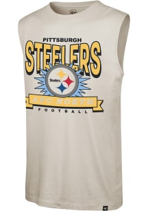 47 Pittsburgh Steelers Mens White Twelve Six Muscle Tank Short Sleeve Tank Top