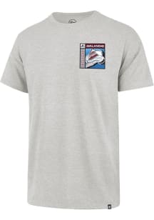 47 Colorado Avalanche Grey Chrome Plate Franklin Short Sleeve Fashion T Shirt