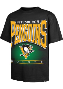 47 Pittsburgh Penguins Black Hot Corner Foundation Short Sleeve Fashion T Shirt