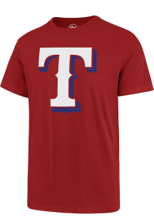 47 Texas Rangers Red Logo Super Rival Short Sleeve T Shirt
