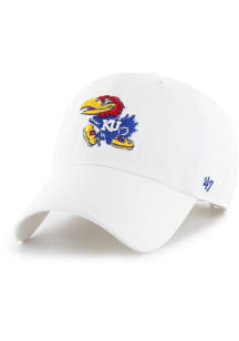 47 Kansas Jayhawks Clean Up Adjustable Hat - White