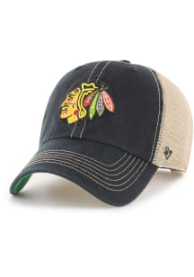 47 Chicago Blackhawks Trawler Clean Up Adjustable Hat - Black