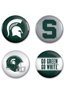 Michigan State Spartans 4 Pack Button - Green