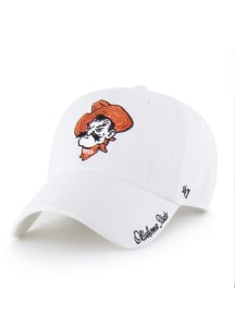 47 Oklahoma State Cowboys White Sparkle Clean Up Womens Adjustable Hat