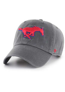 47 SMU Mustangs Clean Up Adjustable Hat - Grey