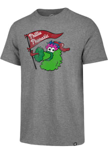 Phillie Phanatic  Philadelphia Phillies Grey 47 Phanatic Match Short Sleeve Fashion T Shirt