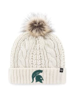 47 Michigan State Spartans White Meeko Cuff Womens Knit Hat