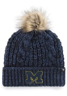 47 Michigan Wolverines Blue Meeko Cuff Womens Knit Hat