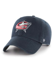 47 Columbus Blue Jackets Clean Up Adjustable Hat - Navy Blue
