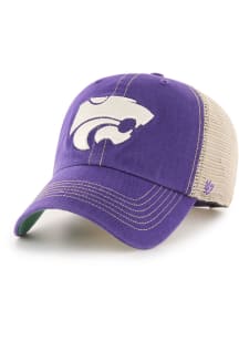 47 K-State Wildcats Power Cat Trawler Clean Up Adjustable Hat - Purple