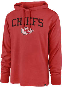 47 Kansas City Chiefs Mens Red Power Up Club Lightweight Long Sleeve Hoodie
