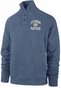47 Pitt Panthers Mens Blue Premier Match Long Sleeve Qtr Zip Pullover