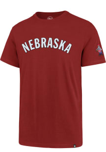 47 Nebraska Cornhuskers Red Franklin Fieldhouse Wordmark Short Sleeve Fashion T Shirt