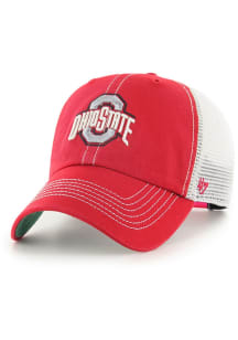47 Ohio State Buckeyes White Trawler Clean Up Adjustable Hat - Red