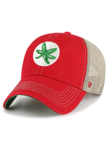 47 Ohio State Buckeyes Leaf Trawler Clean Up Adjustable Hat - Red