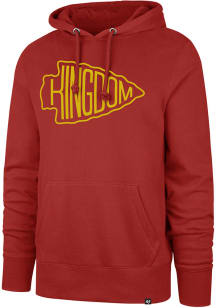 47 Kansas City Chiefs Mens Red Imprint Headline Long Sleeve Hoodie