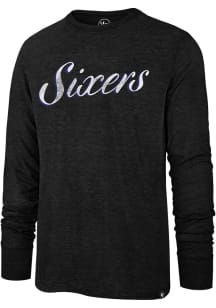 47 Philadelphia 76ers Black Match Style Long Sleeve Fashion T Shirt