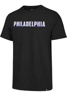47 Philadelphia 76ers Black Match Design Short Sleeve Fashion T Shirt