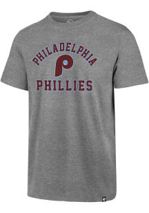 47 Philadelphia Phillies Grey COOP Varsity Arch Club Short Sleeve T Shirt