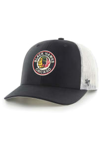 47 Chicago Blackhawks Vintage Trucker Adjustable Hat - Black