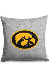 Iowa Hawkeyes Sweatshirt Pillow Throw Pillow - Ash