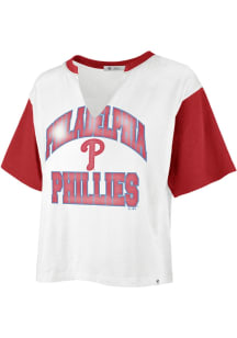47 Philadelphia Phillies Womens White Dolly Short Sleeve T-Shirt