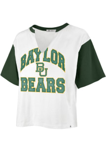 47 Baylor Bears Womens White Dolly Crop Short Sleeve T-Shirt
