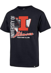 47 Illinois Fighting Illini Youth Navy Blue Side Arm Short Sleeve T-Shirt