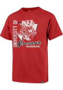 47 Wisconsin Badgers Youth Red Side Arm Short Sleeve T-Shirt