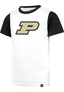 47 Purdue Boilermakers Youth White Super Two Short Sleeve Fashion T-Shirt