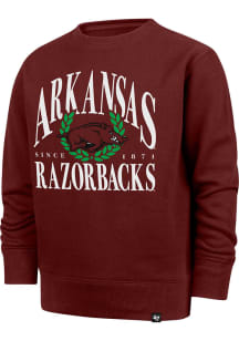 47 Arkansas Razorbacks Youth Cardinal Pitchout Long Sleeve Crew Sweatshirt