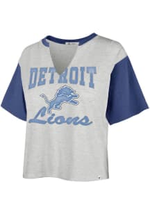 47 Detroit Lions Womens Grey Heather Dolly Short Sleeve T-Shirt