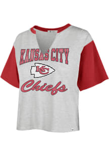 47 Kansas City Chiefs Womens Grey Heather Dolly Short Sleeve T-Shirt