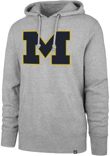 47 Michigan Wolverines Mens Grey Headline Long Sleeve Hoodie